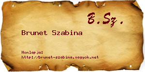 Brunet Szabina névjegykártya